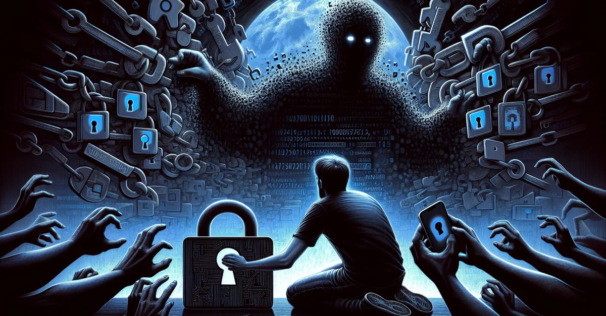 Illustration eines Entwicklers, der mit Google über API-Key-Missbrauch konfrontiert ist. Symbolisiert Ungerechtigkeit und Sicherheitsprobleme.