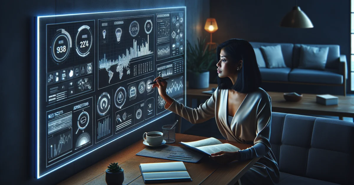 A marketing professional analyzes Google Ads data in a modern office, showcasing new security features. Focus on efficiency and protection.