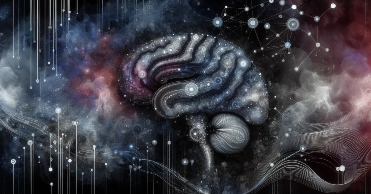 Illustration der neuronalen Verbindungen im Schlaf, die die innovative Technologie von Beacon Biosignals darstellt, um Schlafstörungen zu entschlüsseln.