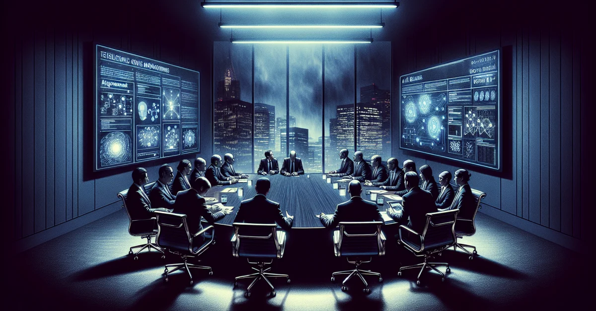 Representatives from Google, Microsoft, and xAI discuss government oversight of AI models in a conference room, marking a significant shift in technology governance.