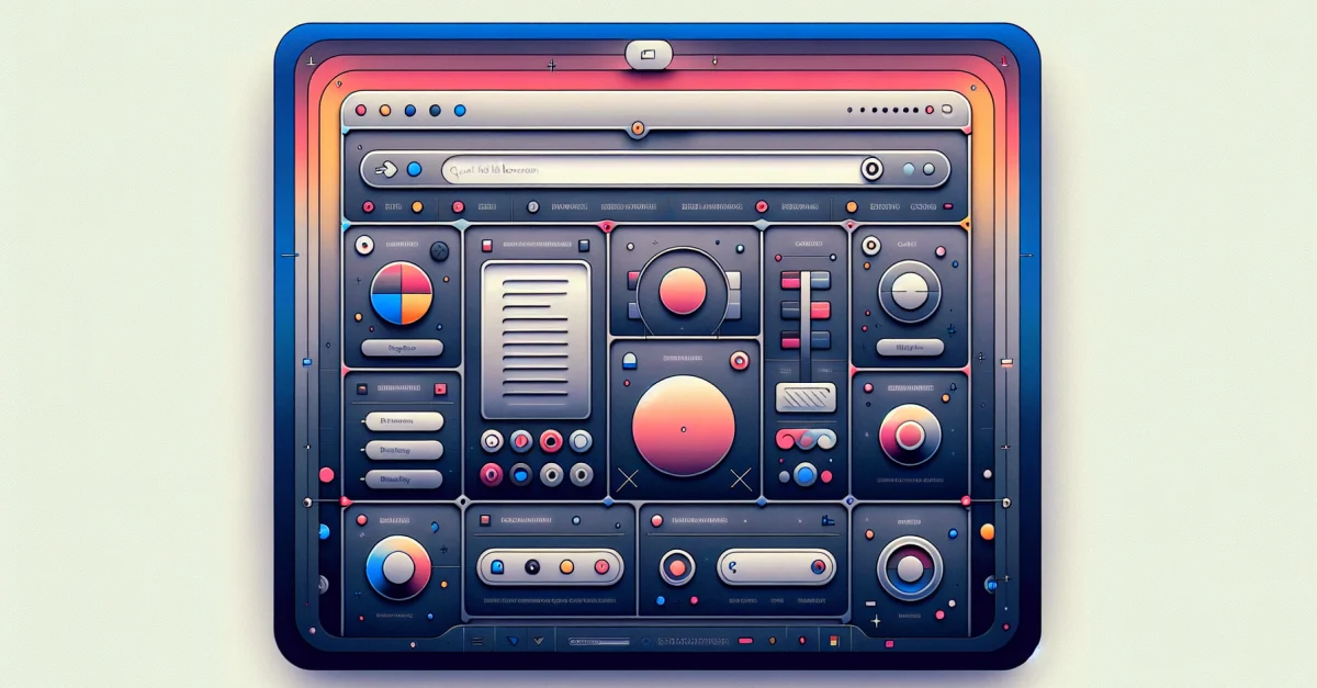 Ein einfaches Browser-Interface, das eine minimalistische Gestaltung zeigt, um die Vereinfachung durch 'Just the Browser' zu verdeutlichen.