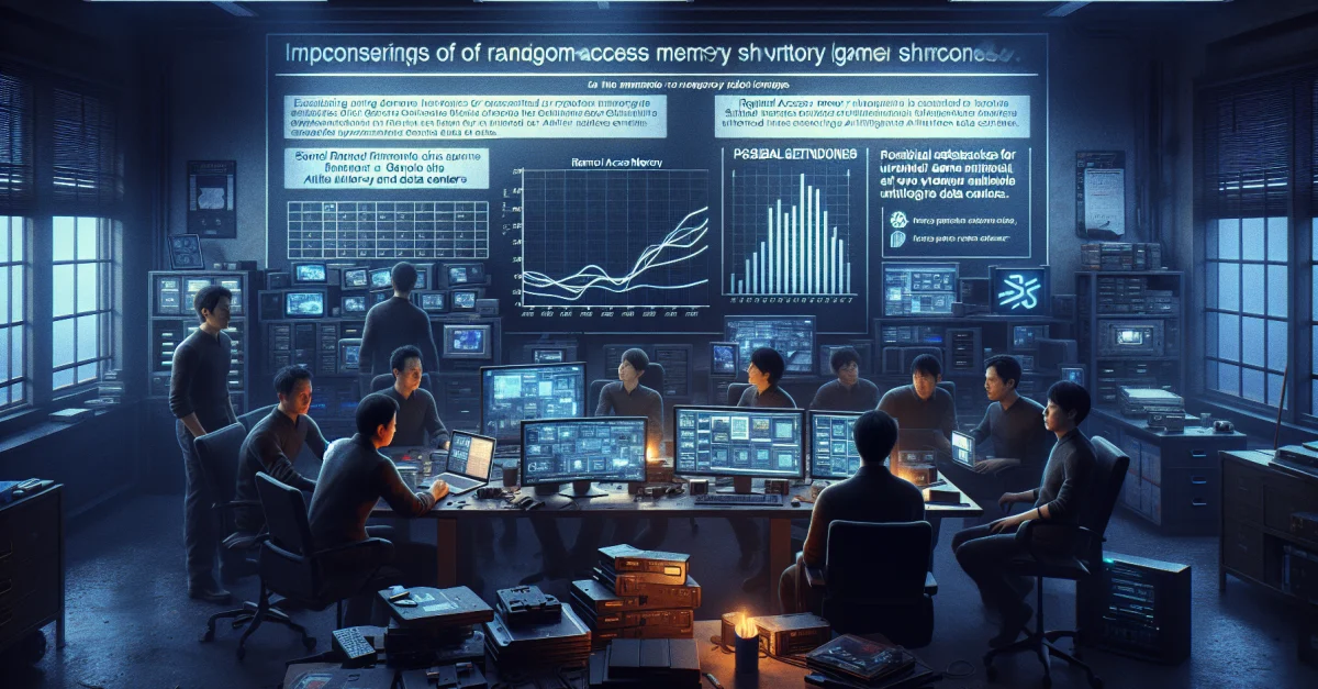 Ingenieure diskutieren in einem Büro über RAM-Mangel und dessen Einfluss auf die Veröffentlichung der nächsten PlayStation und Switch 2.