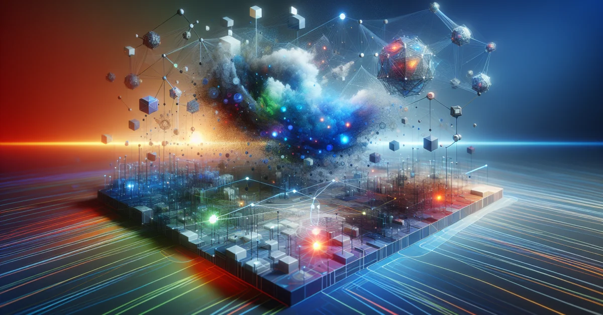 Graphic representation of the partnership between OpenAI and Amazon, symbolizing the future of AI and cloud technology.
