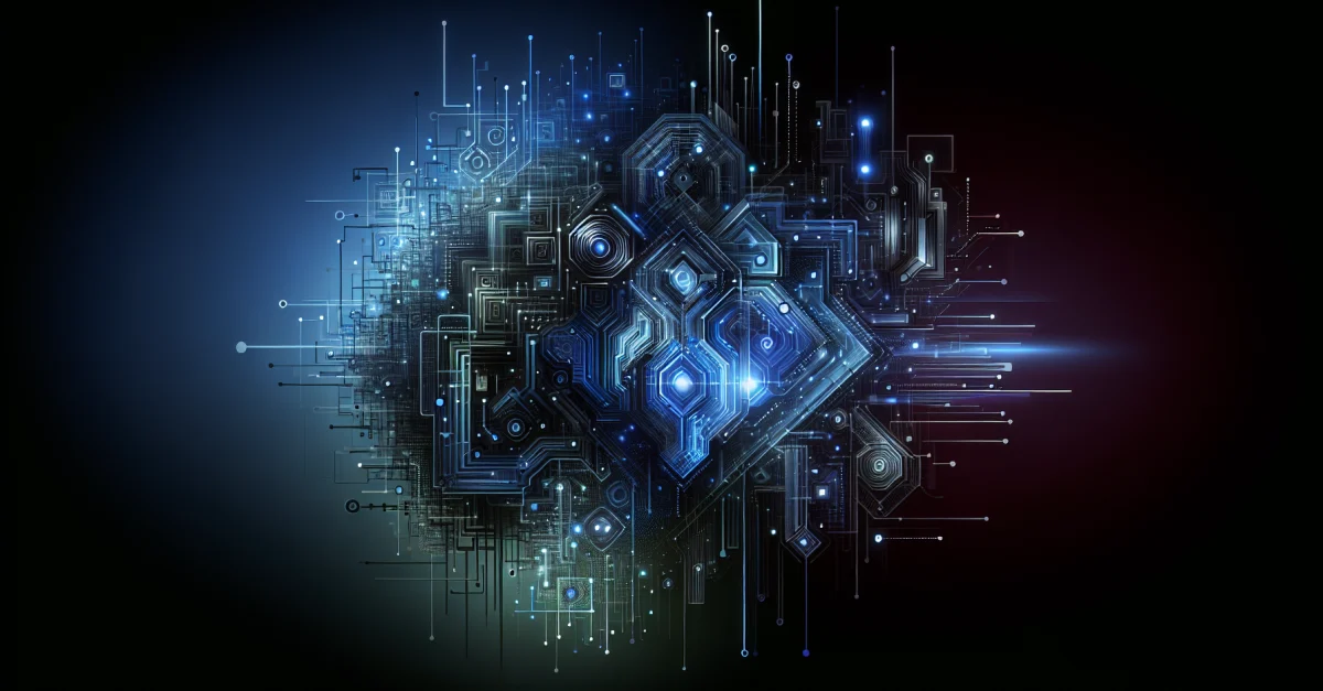 Futuristic representation of artificial intelligence embodying Gemini 3.1 Pro, featuring abstract shapes and a dark color palette.