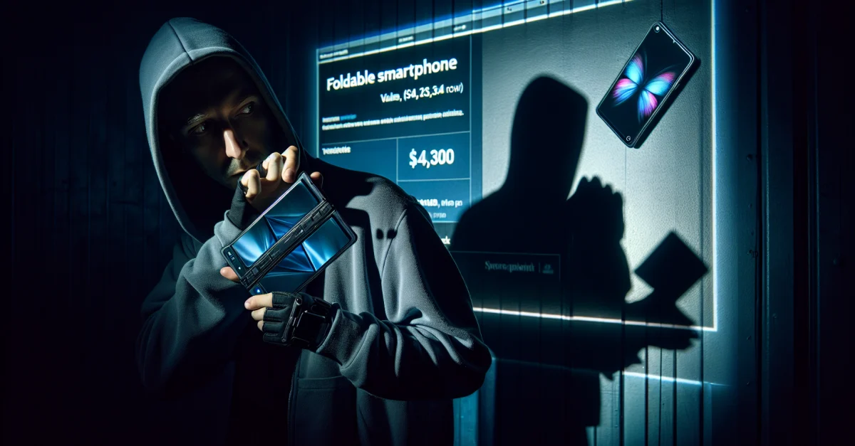 Ein Käufer zögert mit dem Samsung Galaxy Z TriFold für 4.400 Dollar auf einem digitalen Marktplatz. Warnung vor dem grauen Markt.