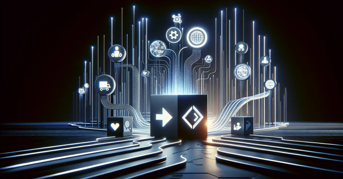 Illustration des digitalen Wechsels zu Google Gemini, die den Import persönlicher Vorlieben von Konkurrenten zeigt. Modern und ansprechend.