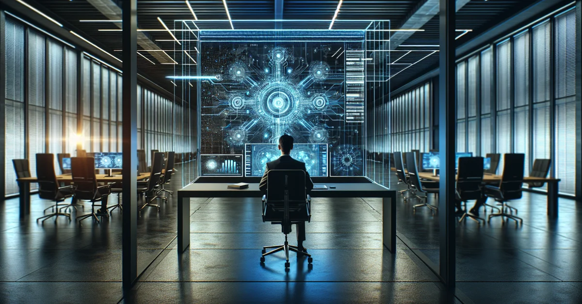 A modern office with a professional in a video conference. The screen displays the MetaClaw framework for AI training. Innovative and forward-thinking.