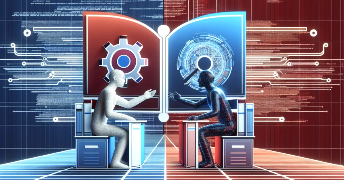 Illustration depicts the tensions between AI authors and human contributors on Wikipedia, highlighting the challenges of knowledge production.